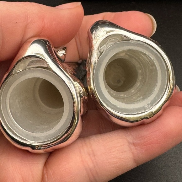 Davco Silver Plated Swan Salt & Pepper Shakers In Basket Vintage - Picture 8 of 13